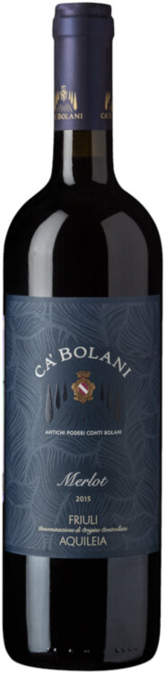 Вино Ca'Bolani Merlot 2015, 0,75 л