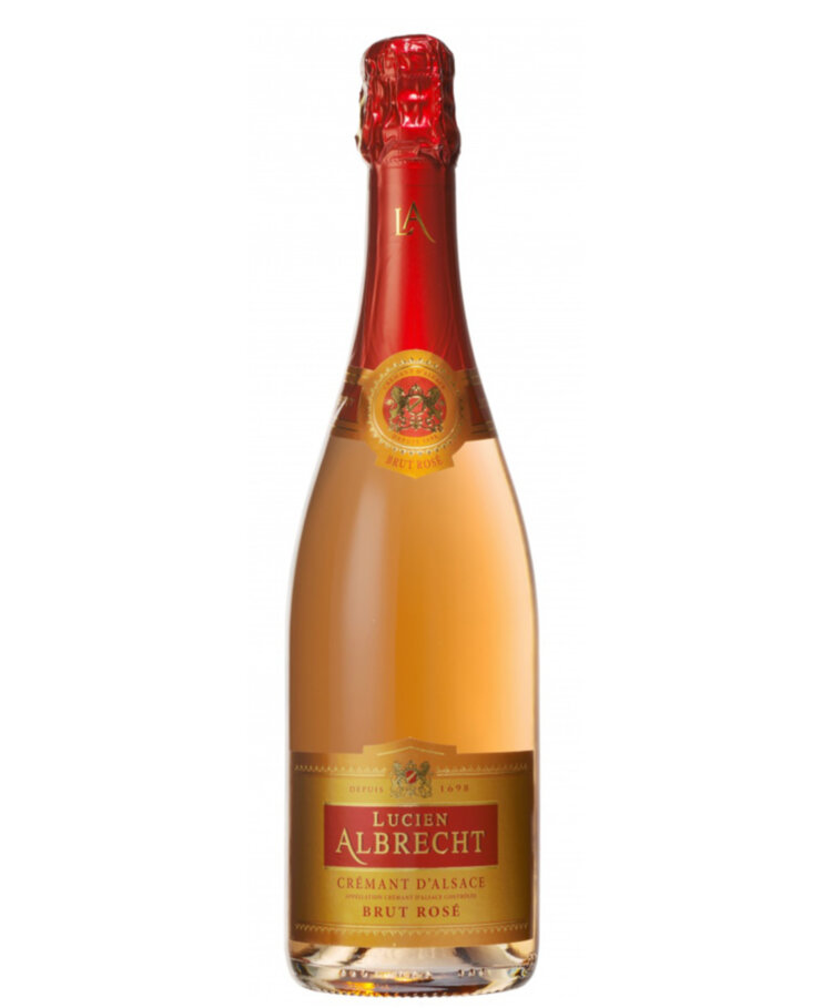 Шампанское креман. Креман д Эльзас брют Розе. Lucien Albrecht, Brut Rose, Cremant d'Alsace.